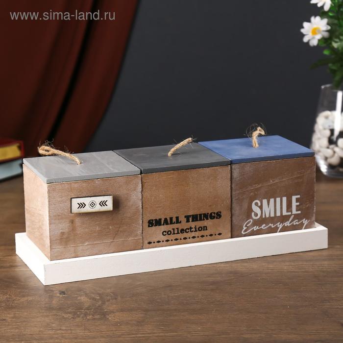 Шкатулка дерево 3 ящика "Стиль" 9,5х11х29 см
Шкатулка дерево 3 ящика "Стиль" 9,5х11х29 см