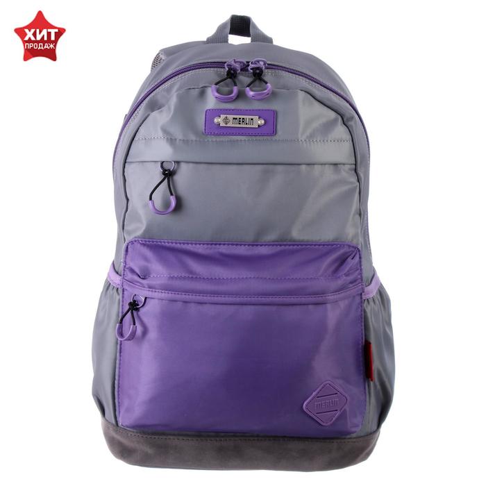 Рюкзак молодёжный, Merlin, 43 x 30 x 18 см, эргономичная спинка, серый/фиолетовый
Рюкзак молодёжный, Merlin, 43 x 30 x 18 см, эргономичная спинка, серый/фиолетовый