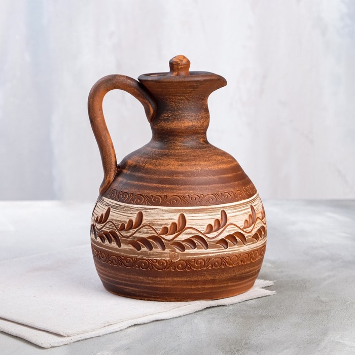 Кувшин с крышкой "Восточный", ангоб, красная глина, 1.2 л, микс
Кувшин с крышкой "Восточный", ангоб, красная глина, 1.2 л, микс