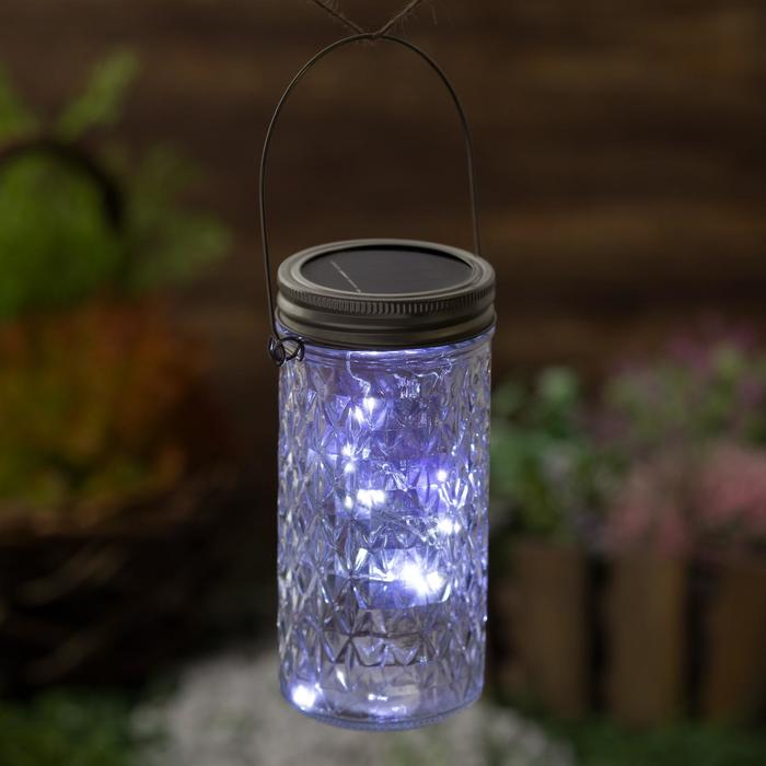 Светильник-банка "Граненая" светодиодный на солнечной батарее 10 LED, с подвесом, БЕЛЫЙ
Светильник-банка "Граненая" светодиодный на солнечной батарее 10 LED, с подвесом, БЕЛЫЙ