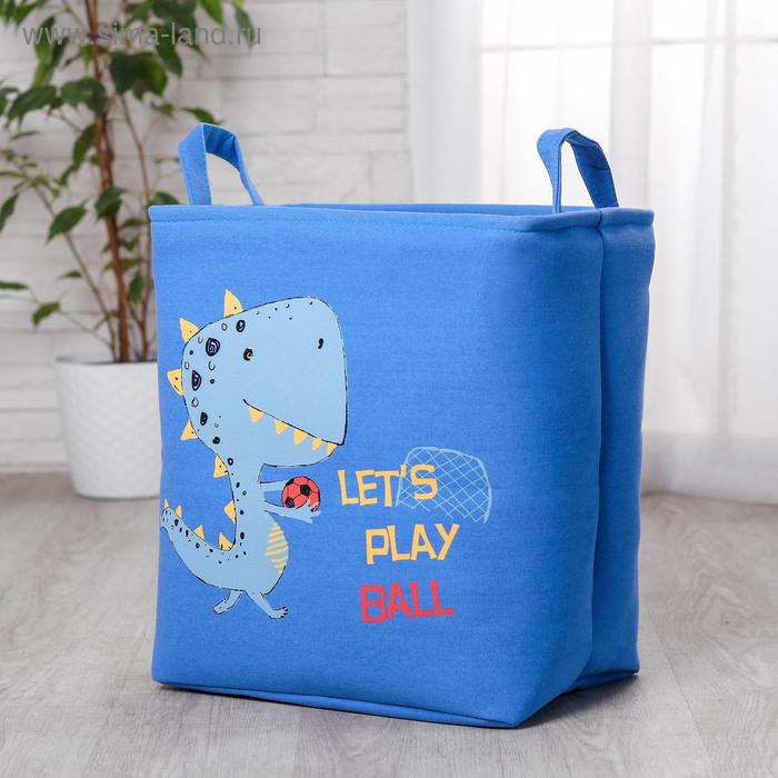 Корзинка для игрушек прямоугольная "Динозаврик футболист" 25×36×40 см
Корзинка для игрушек прямоугольная "Динозаврик футболист" 25×36×40 см