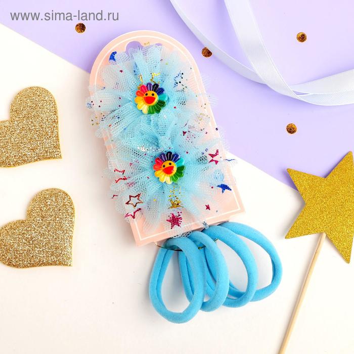 Набор для волос "Радужный цветок" (4 резинки, 2 зажима) ромашка, голубой
Набор для волос "Радужный цветок" (4 резинки, 2 зажима) ромашка, голубой