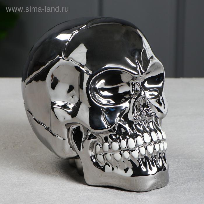 Копилка "Череп", серебристая, керамика, 16 см
Копилка "Череп", серебристая, керамика, 16 см