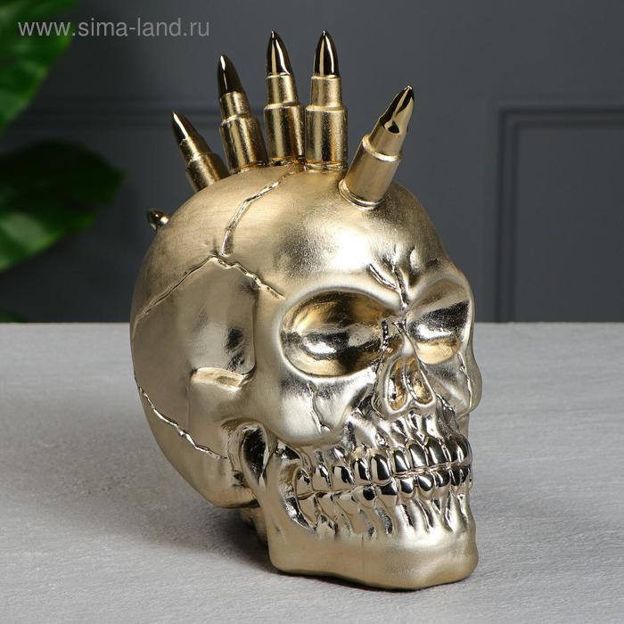 Копилка "Череп Ирокез", золотистая, керамика, 21 см
Копилка "Череп Ирокез", золотистая, керамика, 21 см