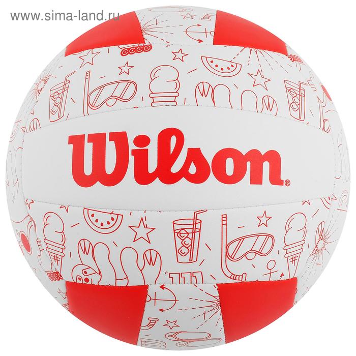 фото Мяч волейбольный wilson seasonal, арт.wth10320xb, размер 5, 18 панелей, композитная кожа, машинная сшивка