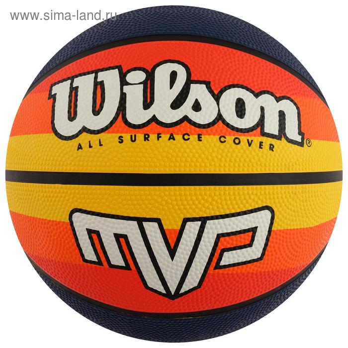 фото Мяч баскетбольный wilson mvp retro, арт.wtb9016xb07, размер 7, резина, бутиловая камера
