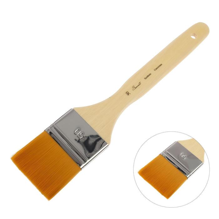 Кисть "Сонет" № 50, синтетика, флейцевая, короткая ручка, b=48 мм
Кисть "Сонет" № 50, синтетика, флейцевая, короткая ручка, b=48 мм