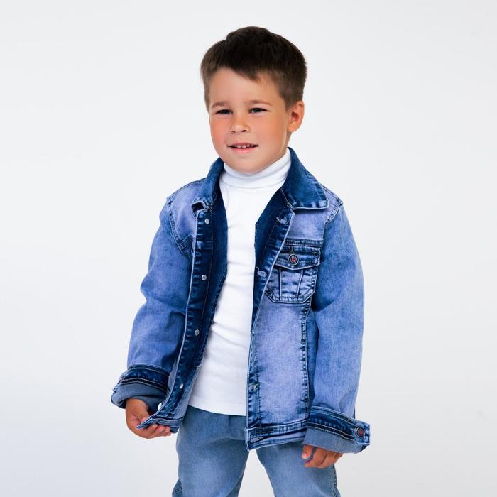 фото Куртка для мальчика, цвет синий, рост 110 см yuke jeans