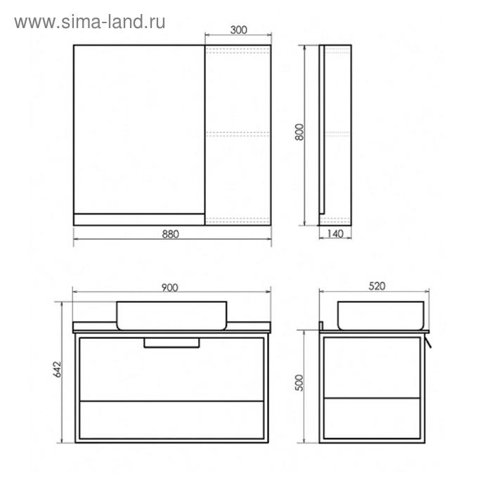 фото Тумба-умывальник comforty «кёльн-90-1», дуб темный с чёрной столешницей, с раковиной t-y9378 51475