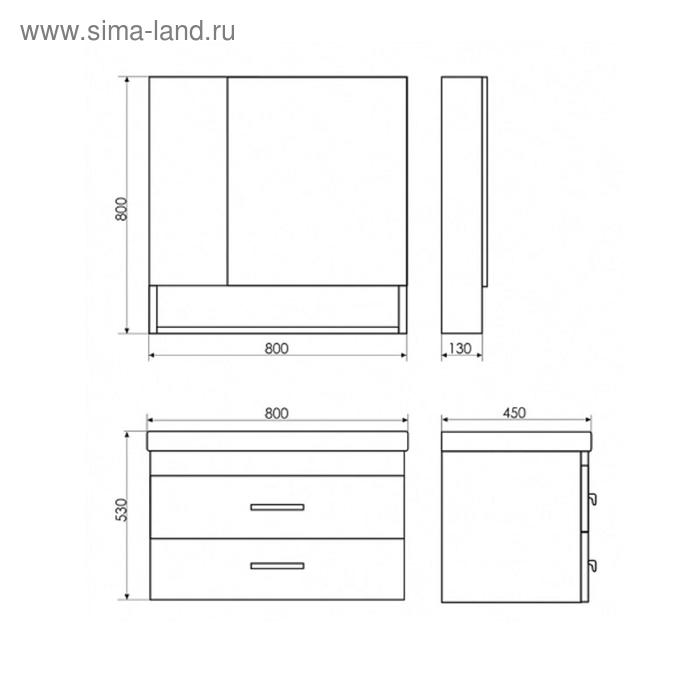 фото Тумба-умывальник comforty «никосия-80п», дуб белый с раковиной fest 80 f01