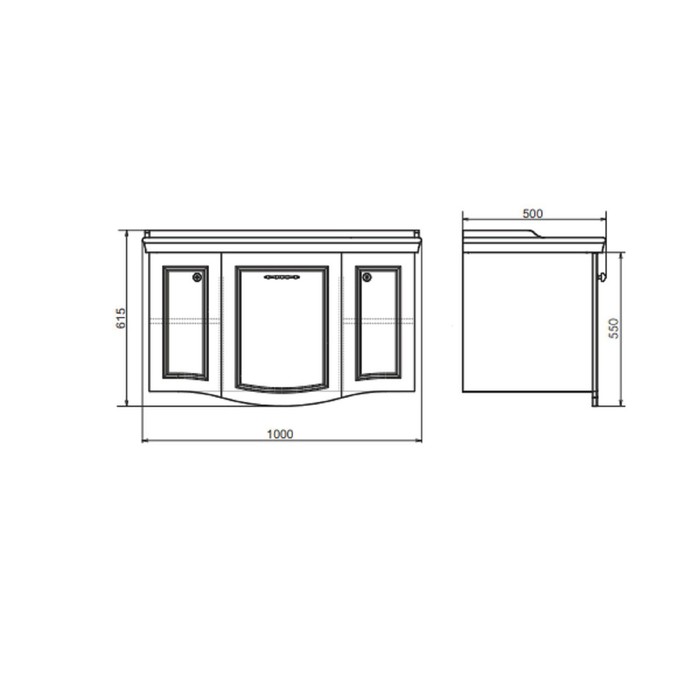 фото Тумба-умывальник comforty «палини-100», белый глянец с раковиной 50110