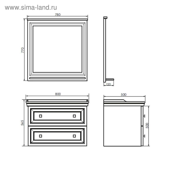 фото Тумба-умывальник comforty «феррара-80», белый глянец с раковиной 50180