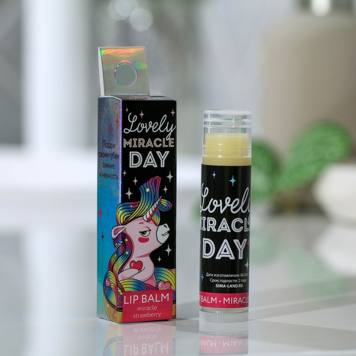 Бальзам для губ Lovely miracle day: с маслом Ши, аромат клубника
Бальзам для губ Lovely miracle day: с маслом Ши, аромат клубника