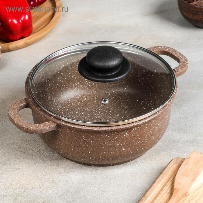 Кастрюля «Алтай», 2 л, стеклянная крышка, антипригарное покрытие, цвет коричневый
Кастрюля «Алтай», 2 л, стеклянная крышка, антипригарное покрытие, цвет коричневый
