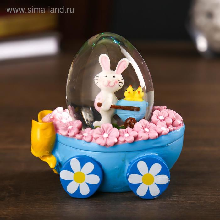 Сувенир полистоун водяной шар "Пасхальный кролик с цыпой в коляске" МИКС 7,5х7,5х5 см
Сувенир полистоун водяной шар "Пасхальный кролик с цыпой в коляске" МИКС 7,5х7,5х5 см