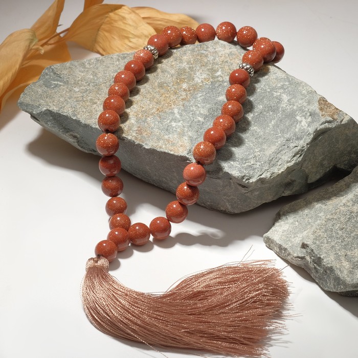 Чётки мусульманские шар №10 "Авантюрин коричневый" 33 бусины с перемычками
Чётки мусульманские шар №10 "Авантюрин коричневый" 33 бусины с перемычками