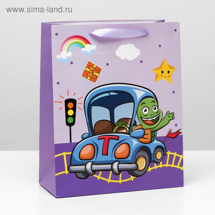 Пакет подарочный ламинированный, 26 x 32 x 12 см