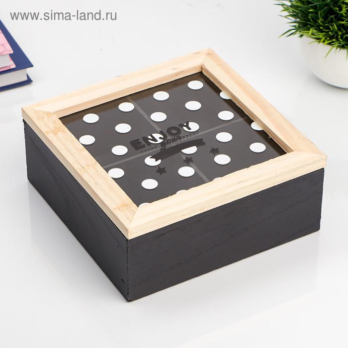 Шкатулка дерево с делениями "Белый горох" 7х17х17 см
Шкатулка дерево с делениями "Белый горох" 7х17х17 см