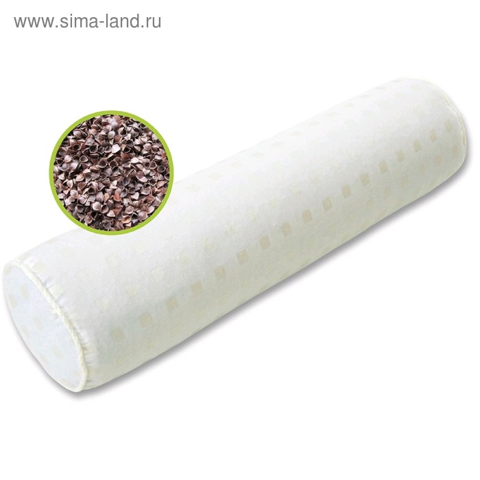 фото Комплект «валик»:, подушка 40 × 10 см, наволочка, лузга гречихи smart textile