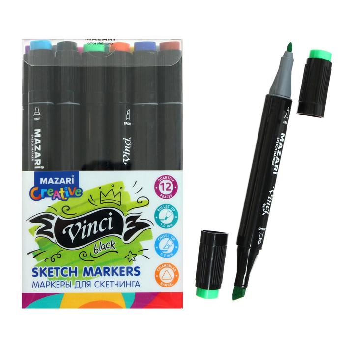 Набор двухсторонних маркеров для скетчинга Mazari Vinci, Main colors (основные цвета), 12 цветов
Набор двухсторонних маркеров для скетчинга Mazari Vinci, Main colors (основные цвета), 12 цветов