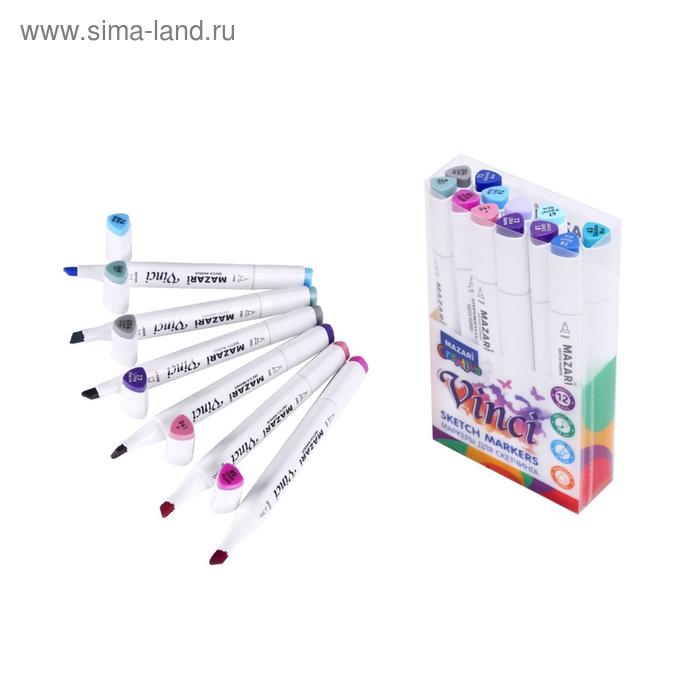 Маркеры для скетчинга двусторонние Mazari Vinci, 12 цветов, Lavander colors (лавандовые цвета)
Маркеры для скетчинга двусторонние Mazari Vinci, 12 цветов, Lavander colors (лавандовые цвета)
