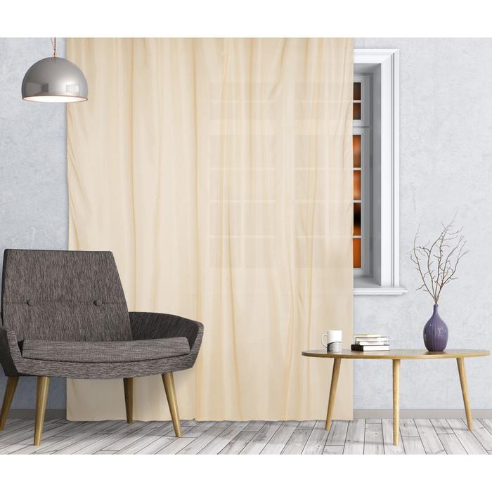 Штора вуаль 290х270 см, цвет кремовый
Штора вуаль 290х270 см, цвет кремовый