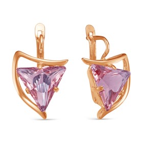 Серьги "Треугольник", позолота, цвет розовый
Серьги "Треугольник", позолота, цвет розовый
