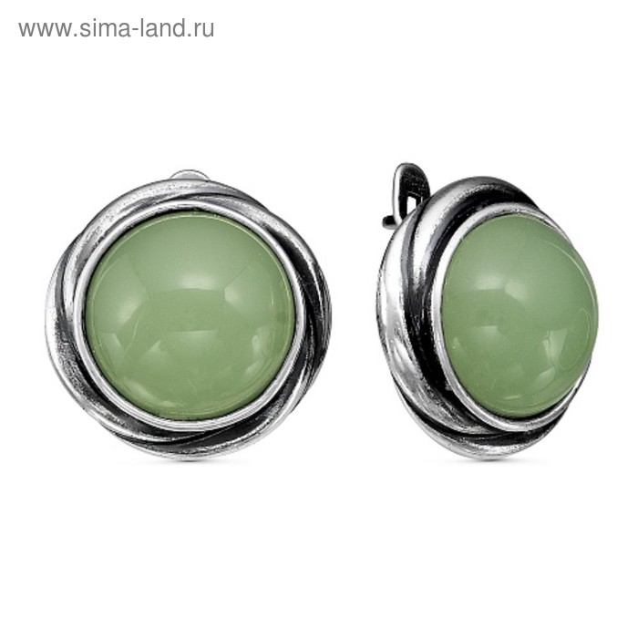 Серьги круг "Нефрит", посеребрение с оксидированием
Серьги круг "Нефрит", посеребрение с оксидированием