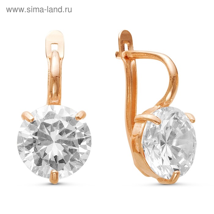 Серьги "Фианит" круг, розовое золочение
Серьги "Фианит" круг, розовое золочение