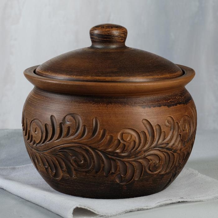 Горшок духовой "Резной", без ручек, красная глина, 4 л
Горшок духовой "Резной", без ручек, красная глина, 4 л