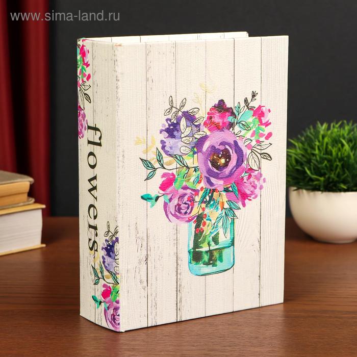 Шкатулка-книга дерево кожзам "Яркий букет в стеклянной банке" 23х17х6 см
Шкатулка-книга дерево кожзам "Яркий букет в стеклянной банке" 23х17х6 см