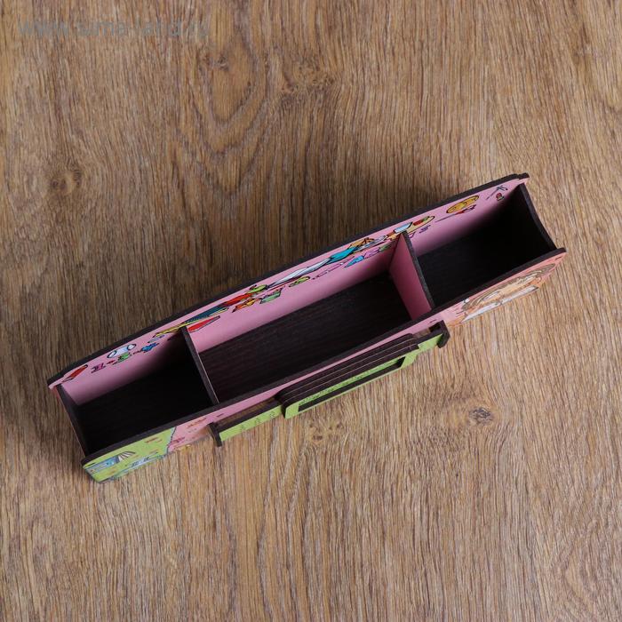 фото Органайзер для канцелярных предметов "школа удобств", вечный календарь, цветной, розовый дарим красиво