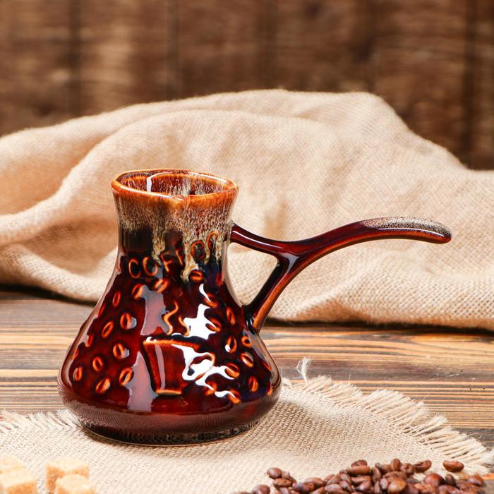 Турка "Кофе", коричневая, 0.45 л
Турка "Кофе", коричневая, 0.45 л