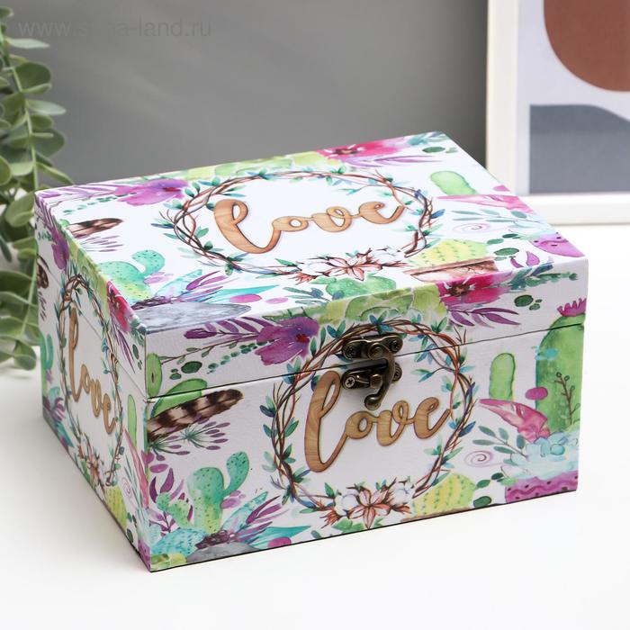 Шкатулка дерево кожзам "Суккуленты. Любовь" 11х16х20 см
Шкатулка дерево кожзам "Суккуленты. Любовь" 11х16х20 см