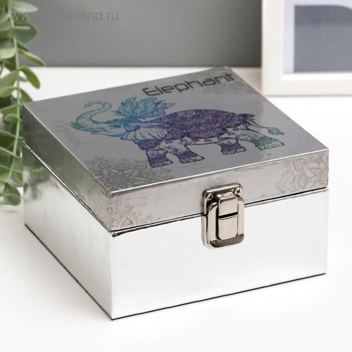 Шкатулка дерево "Слон Махараджи" кожзам глянец 8х14х14 см
Шкатулка дерево "Слон Махараджи" кожзам глянец 8х14х14 см