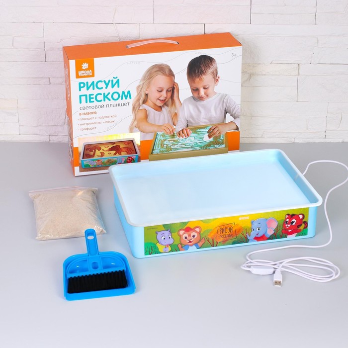 фото Планшет для рисования песком «дружные зверята» школа талантов