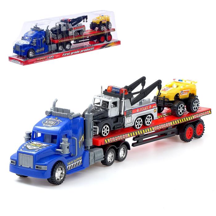 Грузовик инерционный «Автоперевозчик», с 2 машинками
Грузовик инерционный «Автоперевозчик», с 2 машинками