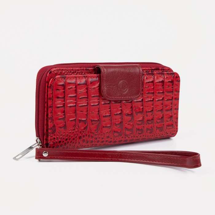 Кошелёк на молнии, с ручкой, цвет красный
Кошелёк на молнии, с ручкой, цвет красный