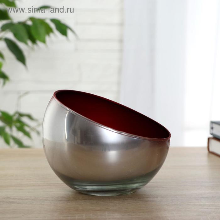 Ваза "Серебро/рубин"d-15см h-12см
Ваза "Серебро/рубин"d-15см h-12см