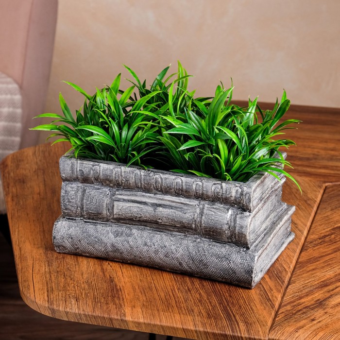 Кашпо-органайзер "Стопка книг", серебристый, 1 л
Кашпо-органайзер "Стопка книг", серебристый, 1 л