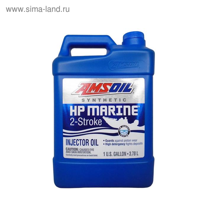 фото Моторное масло для 2-такт лод.мот. amsoil hp marine synthetic 2-stroke oil, 3,785л