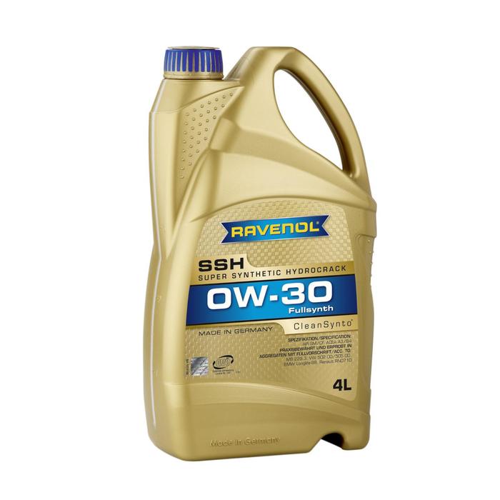 Моторное масло RAVENOL Super Synthetic Hydrocrack SSH SAE 0W-30, 4л
Моторное масло RAVENOL Super Synthetic Hydrocrack SSH SAE 0W-30, 4л