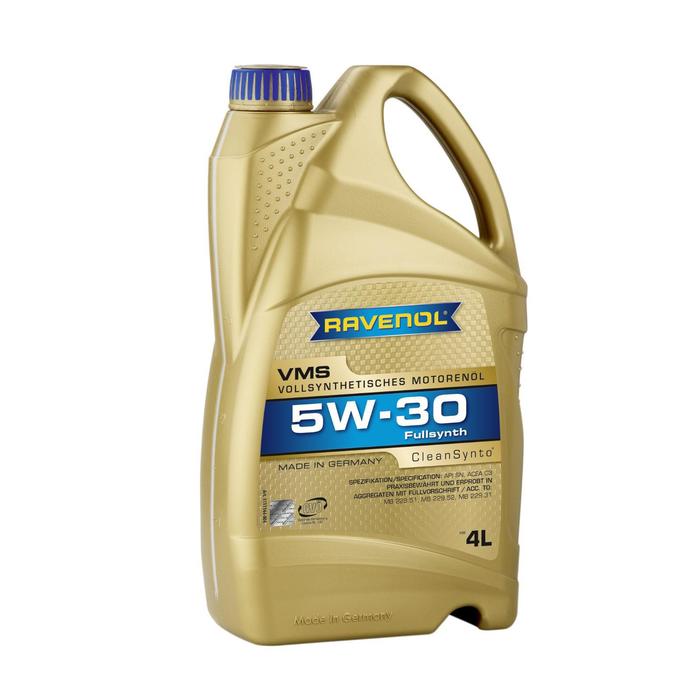 Моторное масло RAVENOL VMS SAE 5W-30, 4л
Моторное масло RAVENOL VMS SAE 5W-30, 4л