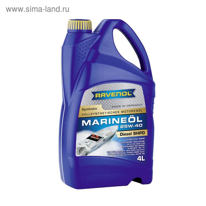 Моторное масло RAVENOL Marineoil SHPD SAE 25W-40 synthetic, 4л 
Моторное масло RAVENOL Marineoil SHPD SAE 25W-40 synthetic, 4л