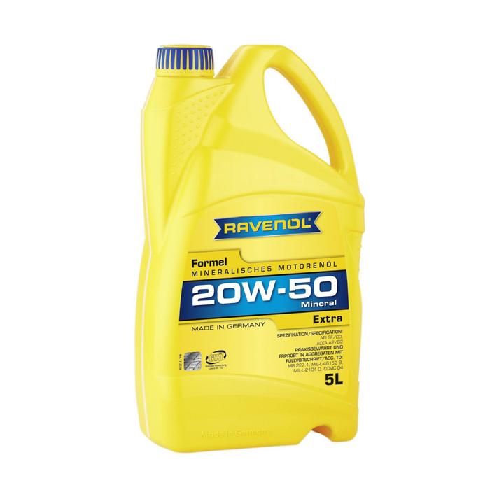 Моторное масло RAVENOL Formel Extra SAE 20W-50 SF-CD, 5л
Моторное масло RAVENOL Formel Extra SAE 20W-50 SF-CD, 5л