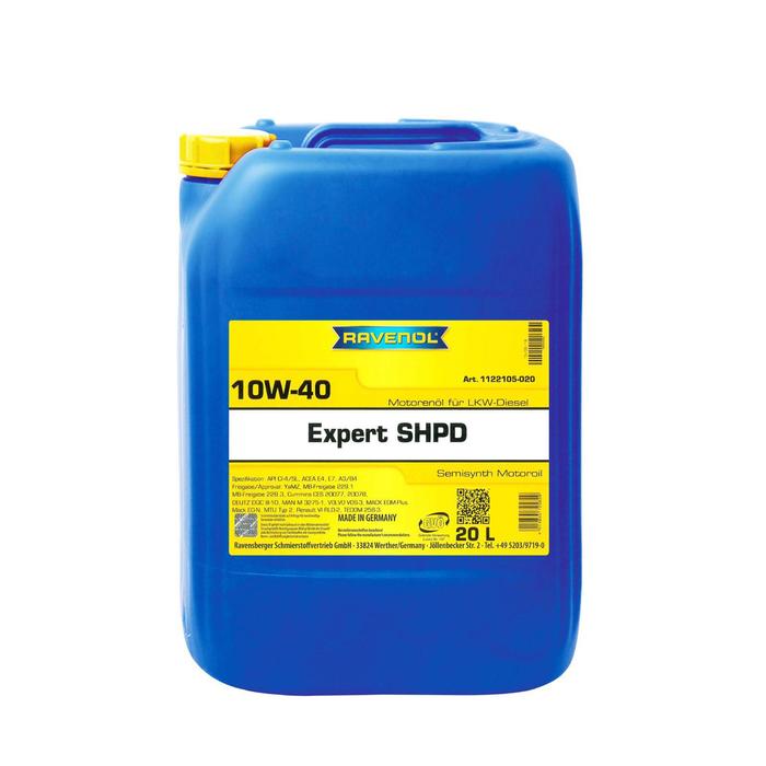 Моторное масло RAVENOL Expert SHPD SAE 10W-40, 20л
Моторное масло RAVENOL Expert SHPD SAE 10W-40, 20л