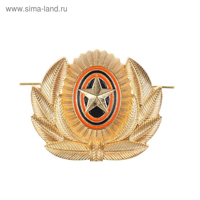 Кокарда со звездой, в лавре, 5,5 × 4,5 см
Кокарда со звездой, в лавре, 5,5 × 4,5 см