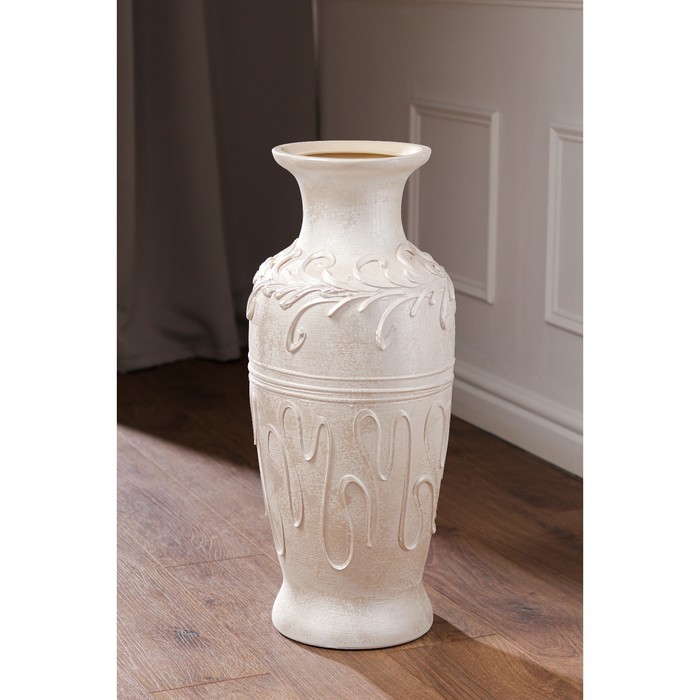 Ваза керамическая "Белла", напольная, пломбир, белая, 63 см
Ваза керамическая "Белла", напольная, пломбир, белая, 63 см