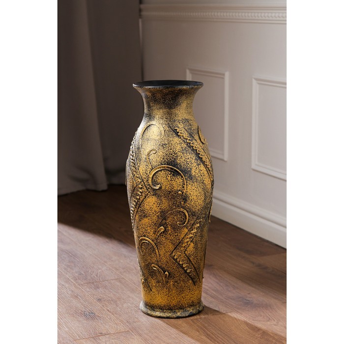 Ваза керамика напольная "Эллада", золотистая, 65 см
Ваза керамика напольная "Эллада", золотистая, 65 см