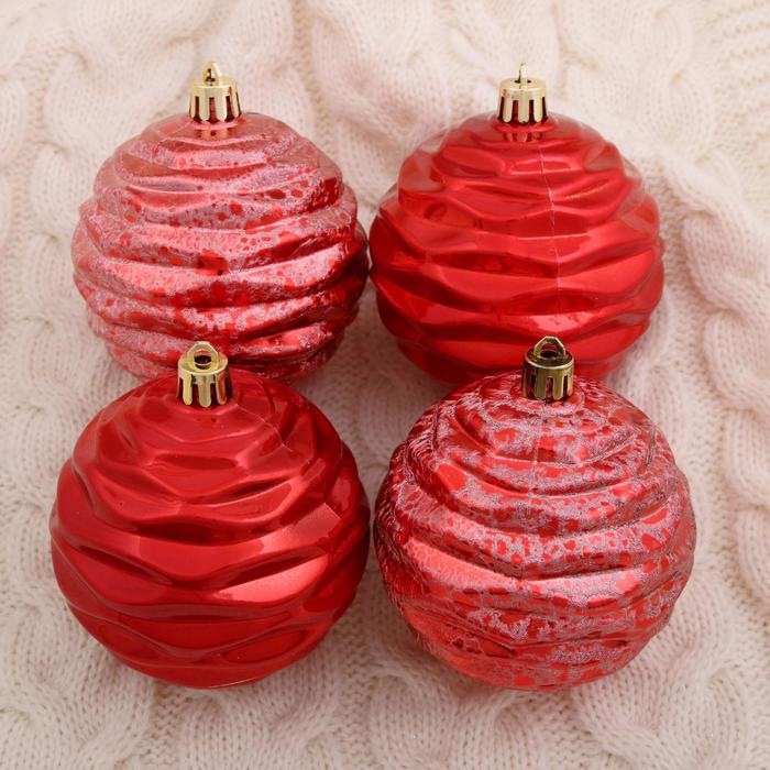 Набор шаров пластик d-8 см, 4 шт "Шайло" красный
Набор шаров пластик d-8 см, 4 шт "Шайло" красный